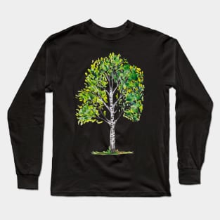 Birch Watercolor Long Sleeve T-Shirt